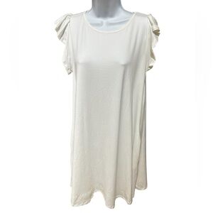 Doublju Ivory Ruffle Sleeve Blouse